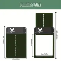 Automatic Chicken Coop Door Opener Upgrade ABS House Gate Sense Control Waterproof Pet Flap Accessories Battery Powered 2