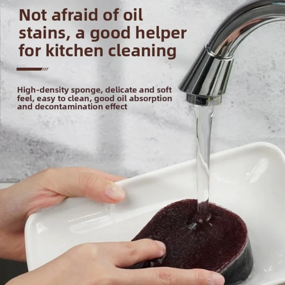 Magic Sponge Thicken Double -sided Dishes Cleaning Brushes Household Power Rust Brush Pot Artifact Wipe Kitchen Scouring Pad