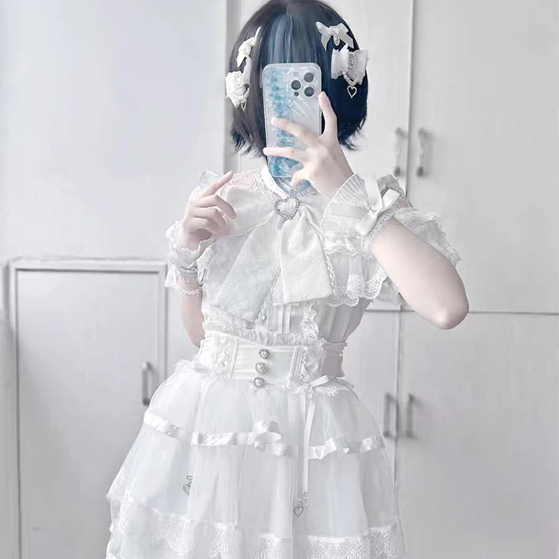 รูปสินค้า เสื้อหวานสไตล์ญี่ปุ่น แขนยาว น่ารัก ใส่ไปไหนก็ปัง