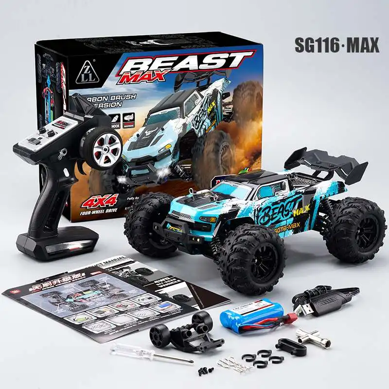 ZLL SG116 PRO/MAX 1/16 2.4G 4WD 80km/h RC Car LED Light Off