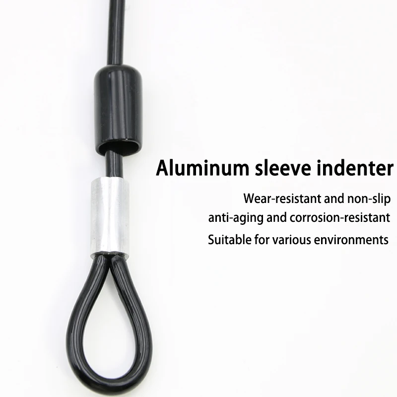 2 mm Stainless Steel Wire Rope PVC Color Coated With Ring Cable Safety Rope Fixed Suspension Lanyard