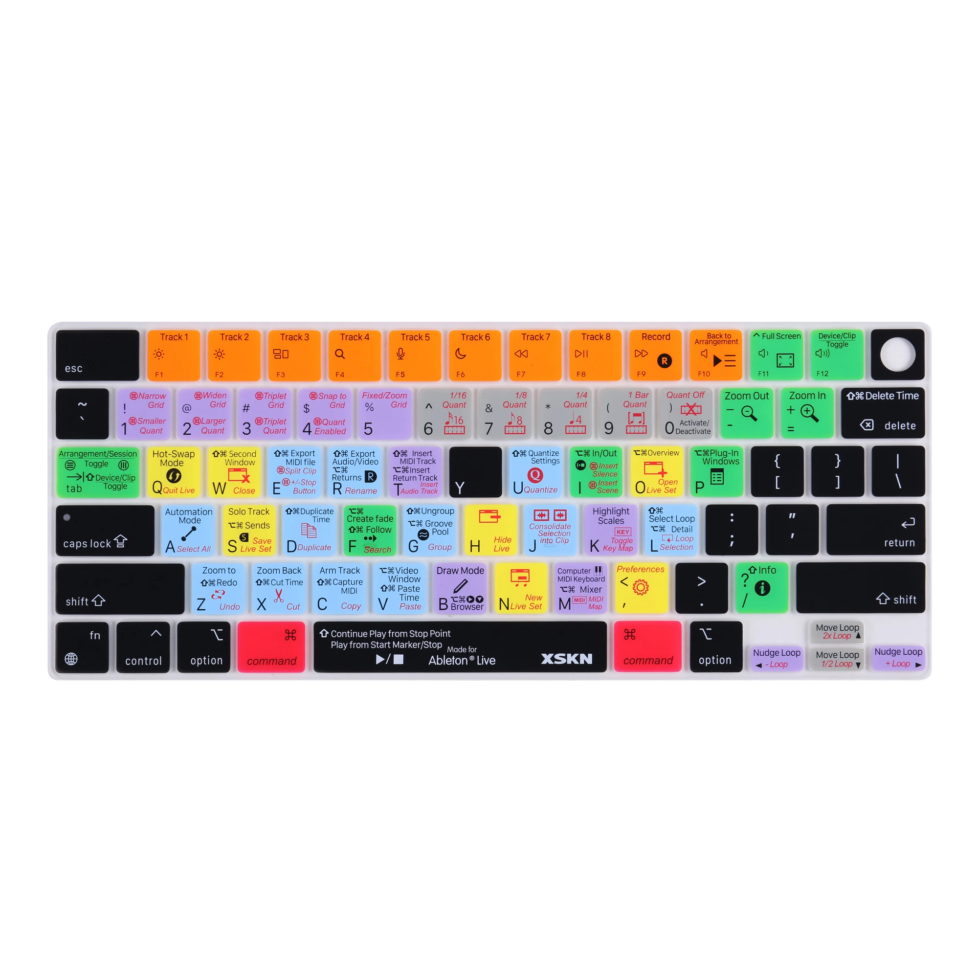 Xskn Abeton Live Tasti Di Scelta Rapida Cover Per Tastiera Per 2021 + Macbook Pro 16.2 A2485 A2780/Macbook Pro 14.2 A2442 A2779 Con Touch Id