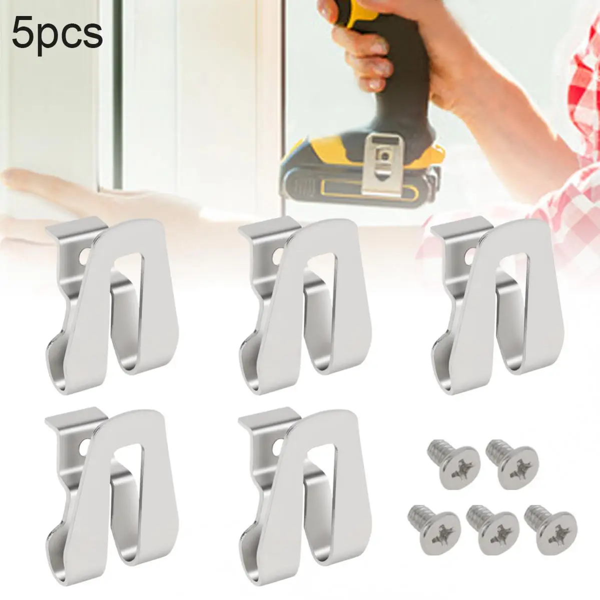 5pcsElectricDrillBeltClipReplacementsHooksClipsToolsHolderfor