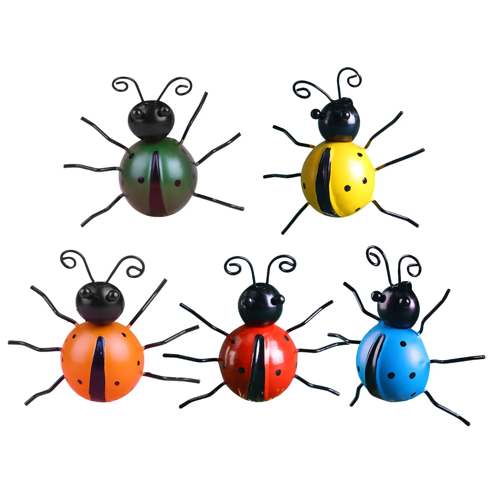 Metal Ladybug Fence Ladybird Hanger Ladybugs Garden Art Decorations