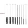 10Pcs/Set Multipurpose Brush Set - Soft Nylon Bristles, Stainless-Steel Handles, Ideal for Home and Aquarium Cleaning 6