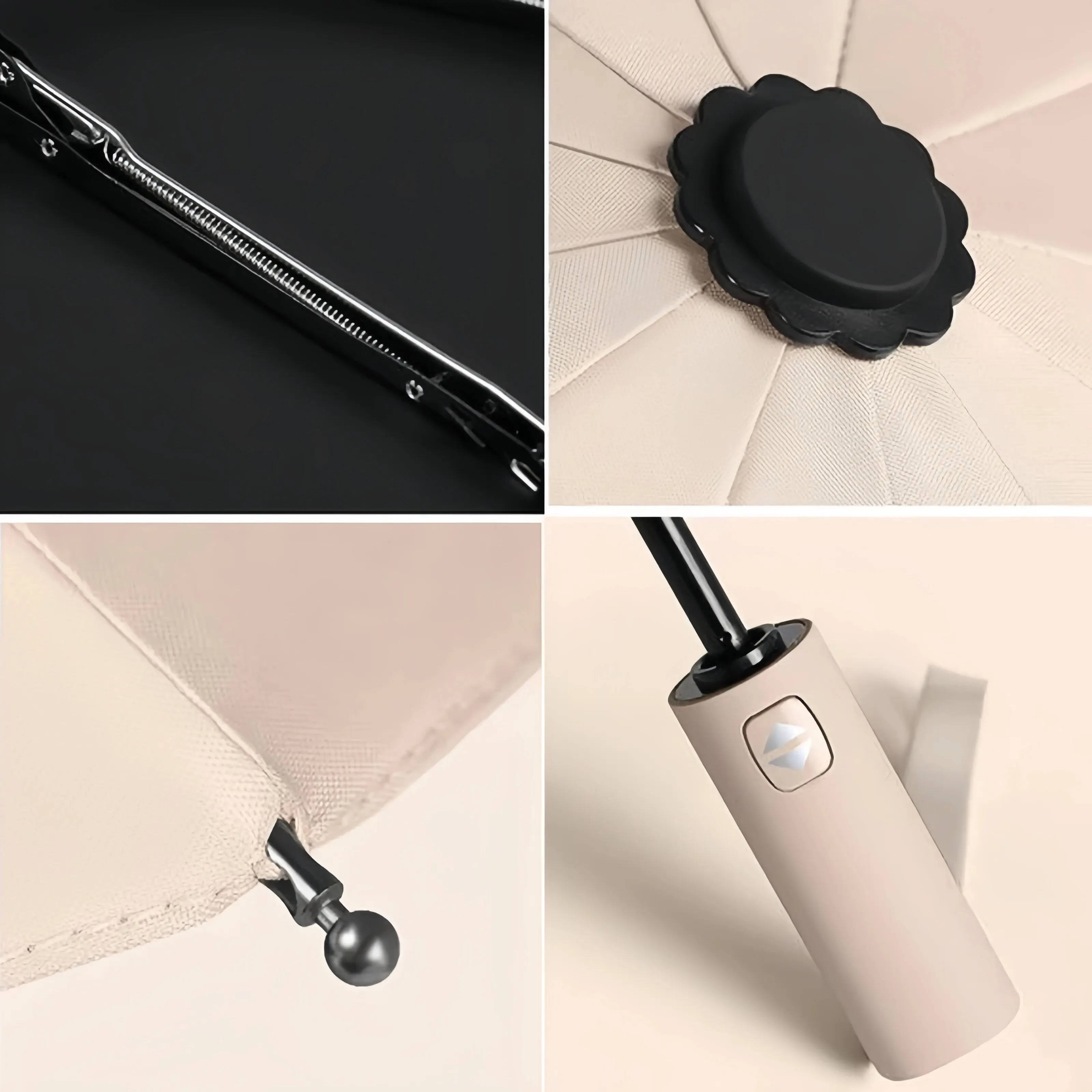 Wind Resistant Umbrella 12K Ribs Fully-automatic Folding 108cm Diameter Business Outdoor Travel UV Parasol and Rain wind resistant umbrella