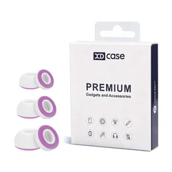 Comfortable Memory Foam Earplugs - 3 Pairs Replacement Ear Tips - 3 Pairs (White Purple)