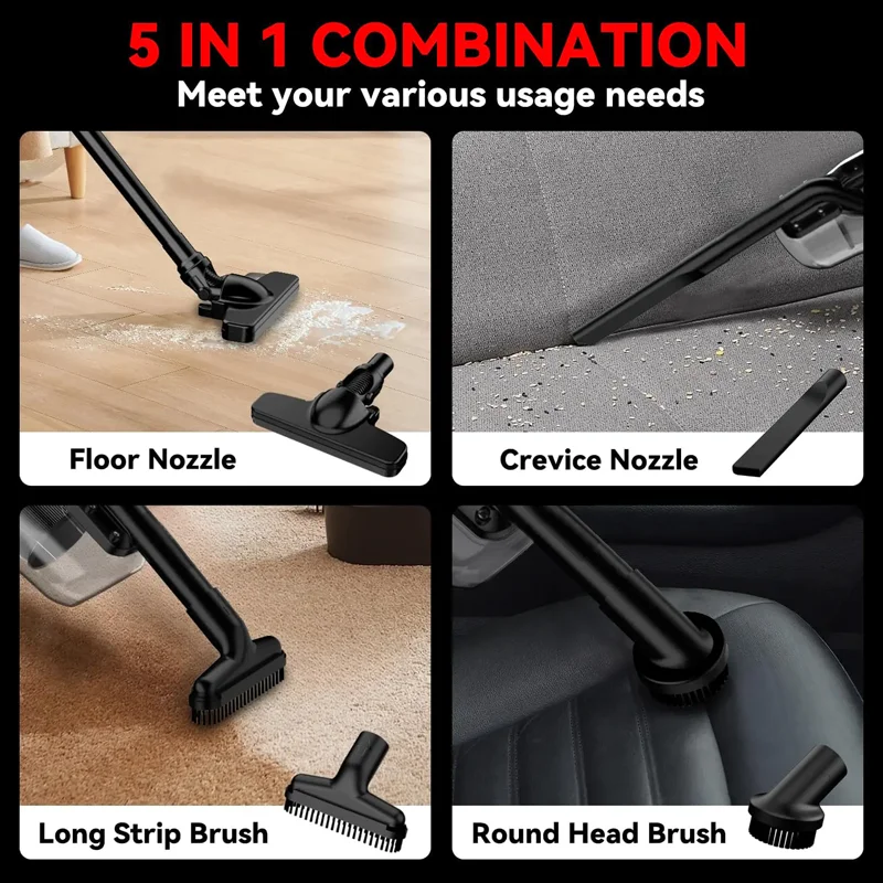 Electric EGOD 5-in-1 Wireless Brushless Handheld Vacuum Cleaner for Milwaukee Battery Floors Carpets Pet Hair Cars Clean Tools handheld vacuum cleaner