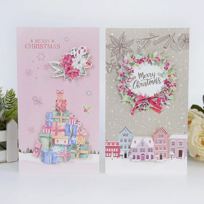 Acheter 8 Pièces/ensemble Noël Bricolage Diamant Peinture Cartes De Voeux 5D Dessin Animé Cartes Postales Enfants Festival Broderie Cartes De Voeux Cadeaux Faits à La Main