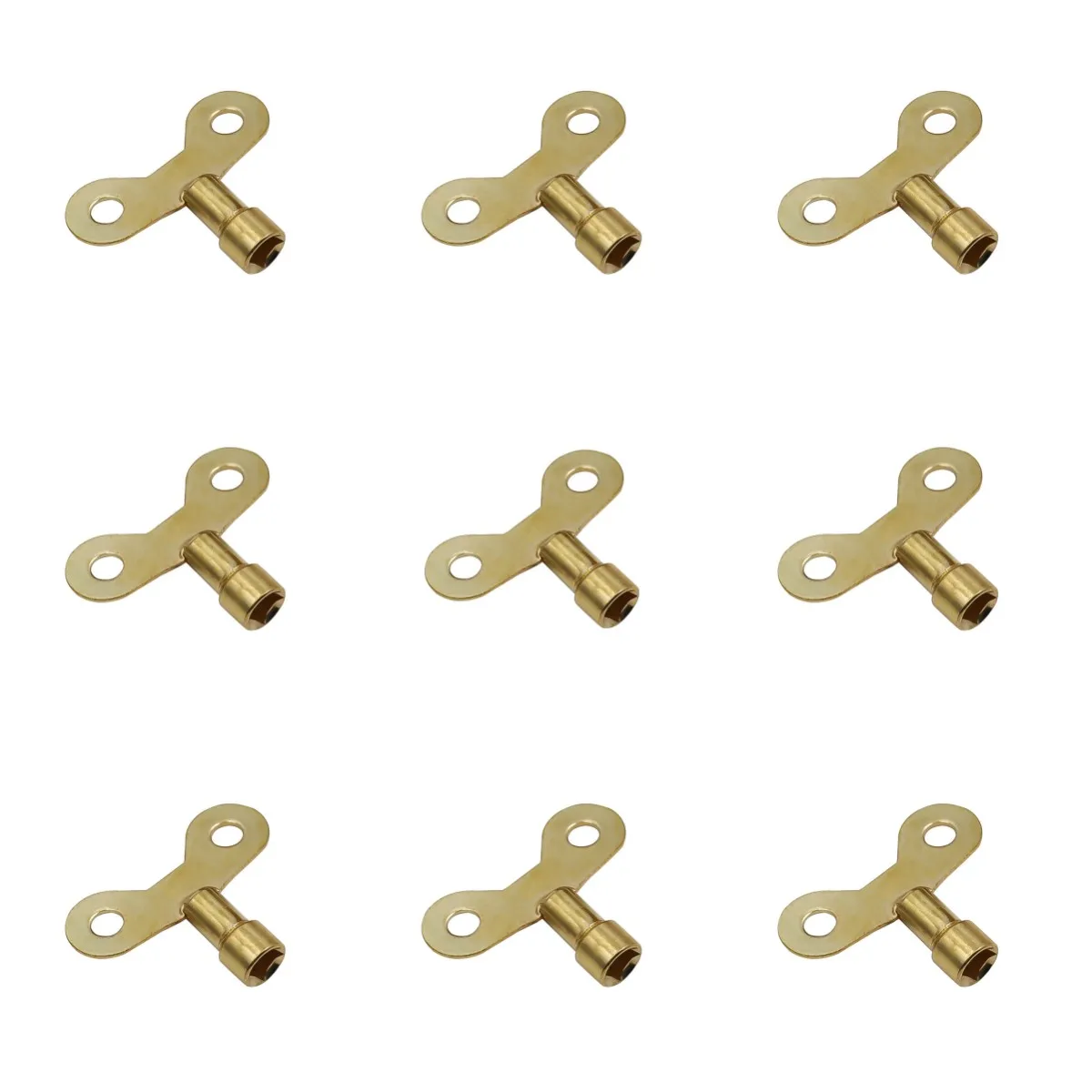 

10 шт. железные ключи для крана 6 мм, квадратная шпуля для сантехнических отверстий, радиатор, водяной клапан, кран, кровотечение, воздушный специальный замок, переключатель