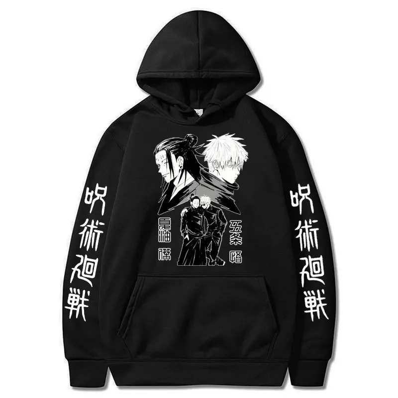 

Japan Anime Jujutsu Kaisen Hoodie Shirtgeto Suguru Gojo Satoru Long Sleeve Oversized Men Women Casual Hip Hop Hoodies Streetwear