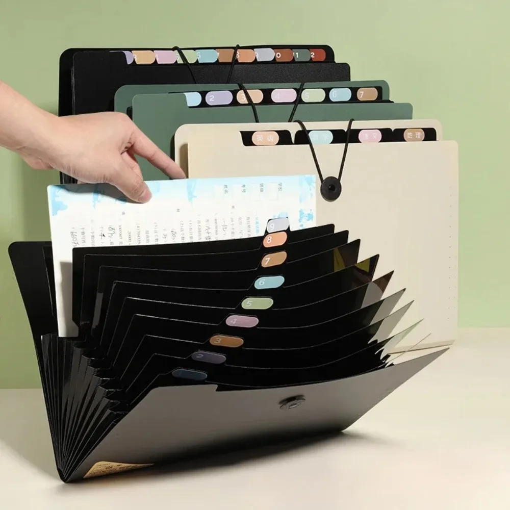 8/13 Layers A4 File Folder Storage Bag Test Paper Desktop Expanding Organizer Multi-Layer School Stationery Office Supplies
