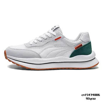 남성용 클래식 골프화, 스파이크리스 투어 골프화, 통기성 메쉬 워킹 스포츠 스니커즈, 미끄럼 방지 골퍼 주니어 골프화