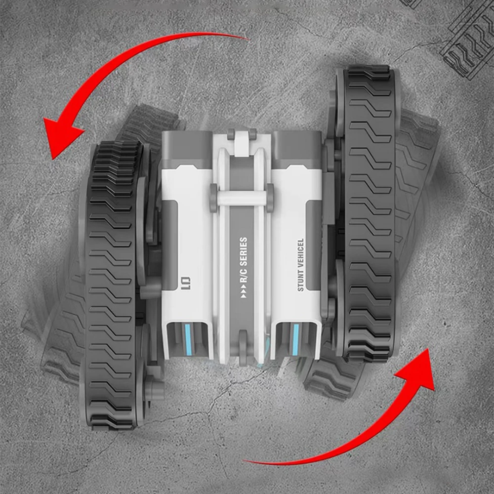 RC Tank Remote Control Tank Stunt Vehicle Double Flip Cool Lighting 360 &deg; Rotating Fancy Stunts Electric Car Kid Toy Gift remote control car remote control vehicle remote control tank