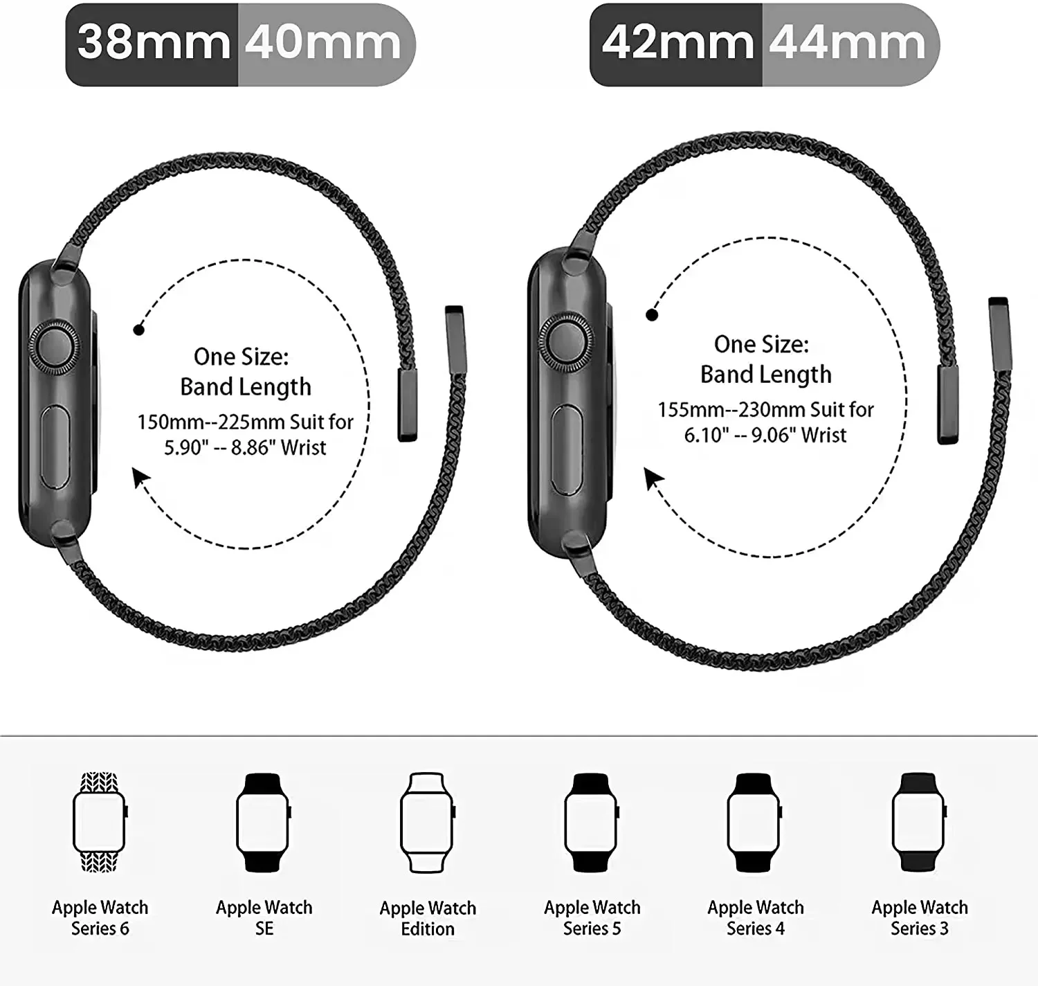 Milanese Loop Metal Magnetic Breathable Bracelet