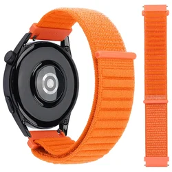 Breathable Nylon Loop Watch Strap - Versatile Sport Bracelet - 1PCS 22mm (Orange)