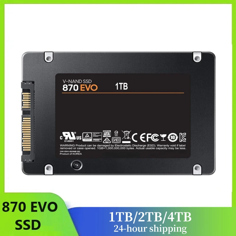 

SSD 870EVO SATA3 4TB 2TB 1TB 2.5inch Solid State Driver Disk Gaming Memory Card For PS5 Laptop Desktop PC High Speed