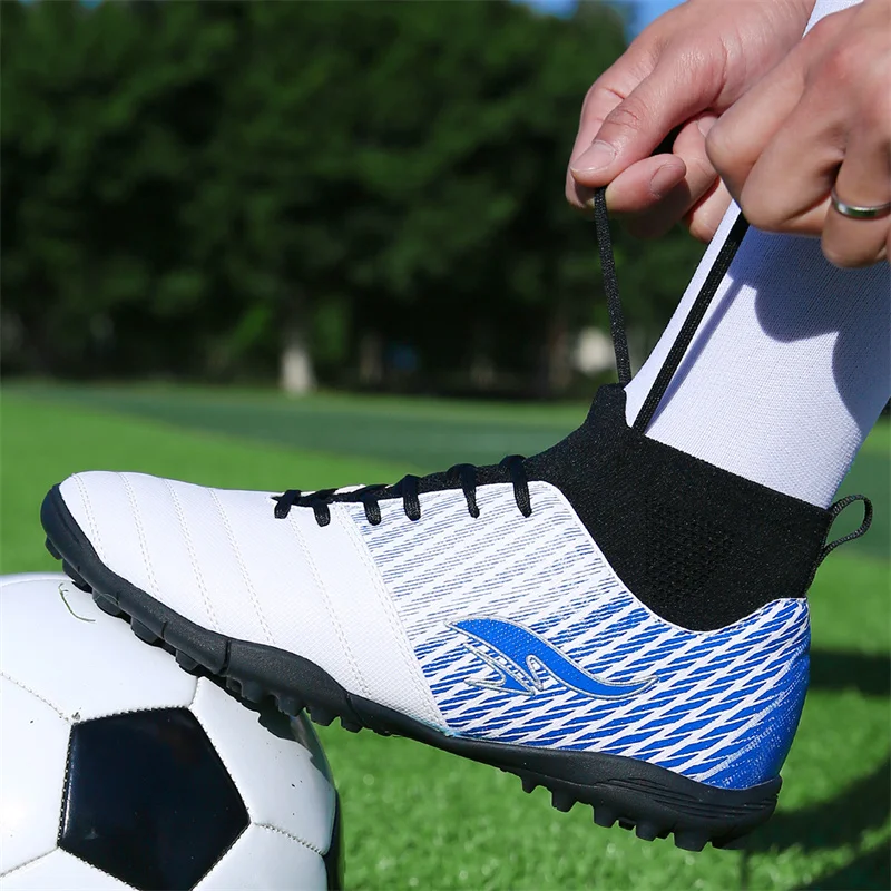 Men Soccer Shoes Football Boots Cleats Grass Teenagers Adult Futsal Training Long Spikes Ultralight Outdoor Indoor Match_voghion.com