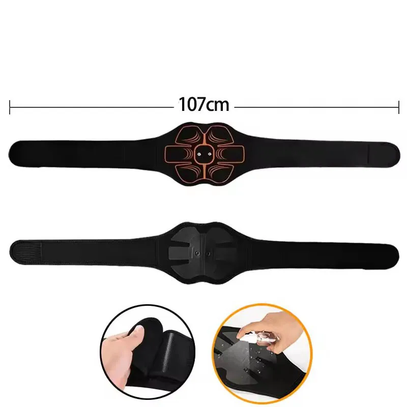 Abdominal Toning Belt Muscle Toner Smart Abs Trainer Belly Abdominal Massager USB Rechargeable Home Gym Fitness Equiment