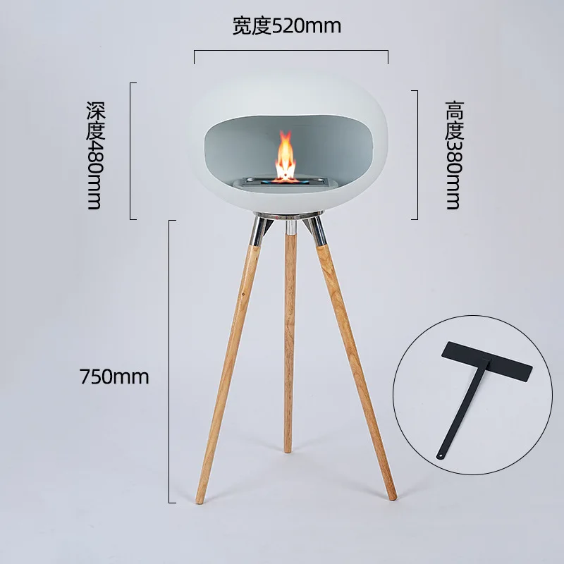 Floor-standing Decorative Fireplaces Villa Homestay Indoor Living Room Fireplace Vertical Alcohol Fireplace
