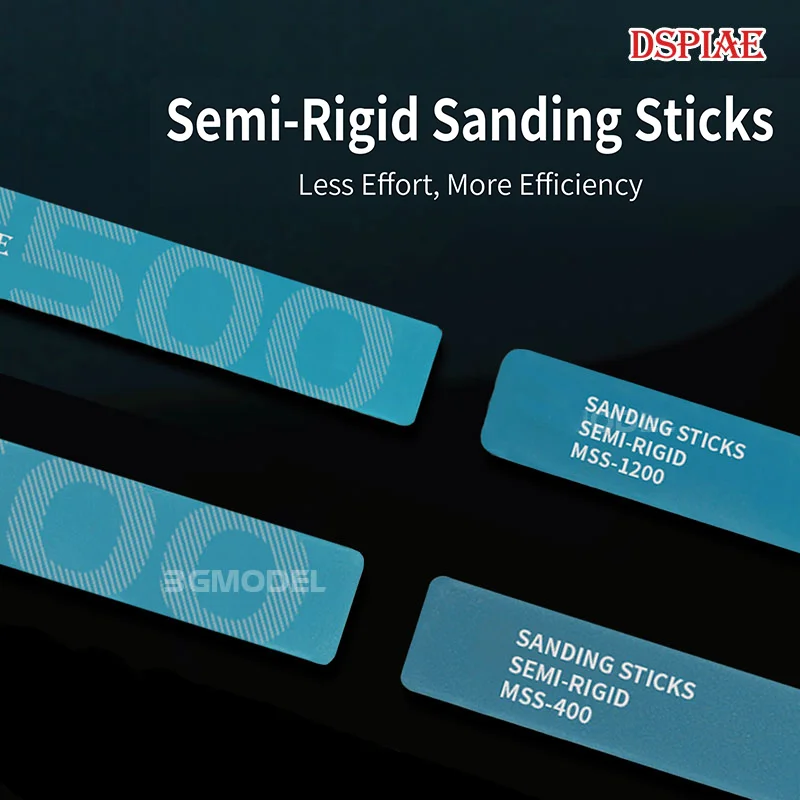 DSPIAE Model Assembly Tool MSS Series Semi rigid Grinding Rod Set of Three 240-1500 Mesh