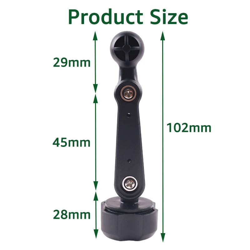 17mm 볼 헤드 연장 암 360도 회전 조절 17mm 암-수 볼 익스텐더 로드 차량용 휴대폰 거치대