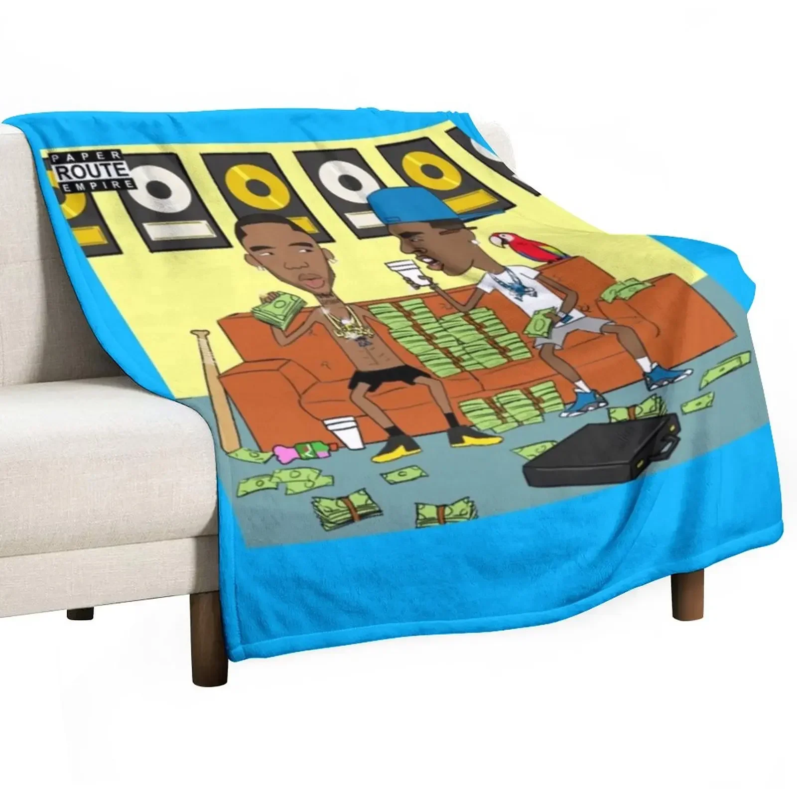 

Paper Route Empire Throw Blanket Flannel Furrys Blankets