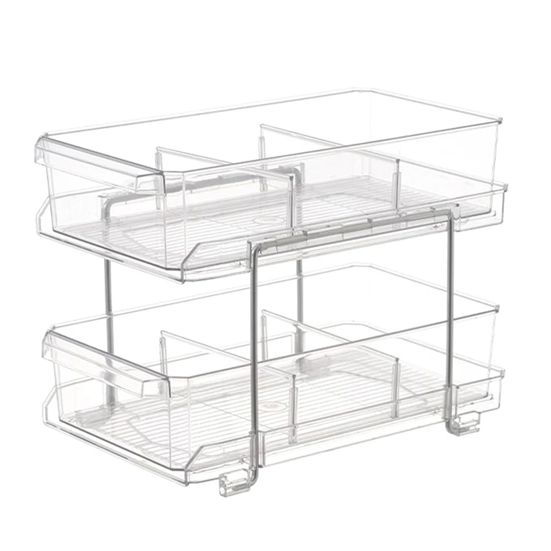 

Desktop Shelf Multilayer Partition Layered Transparent Bathroom Bathroom Sink Desk Cosmetic Storage Rack Durable