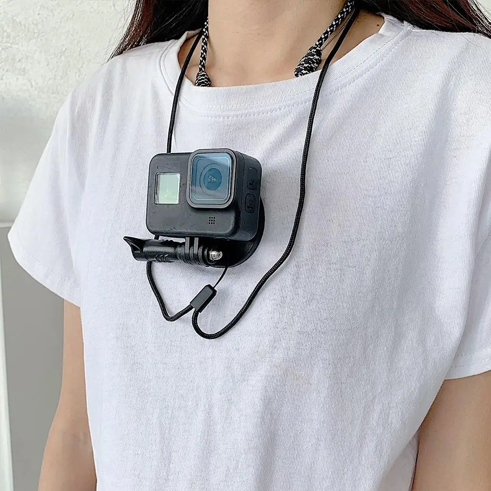 휴대폰 액션 카메라용 마그네틱 랜야드 퀵릴리즈 브래킷, 아이폰 액션 카메라 액세서리, 조절 가능한 넥 스트랩