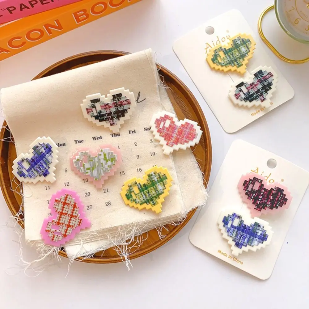 

Geometric Children Headwear Elegant Hair Accessories Korean Style Heart BB Clip Ornament Hair Clip Heart Barrettes Party