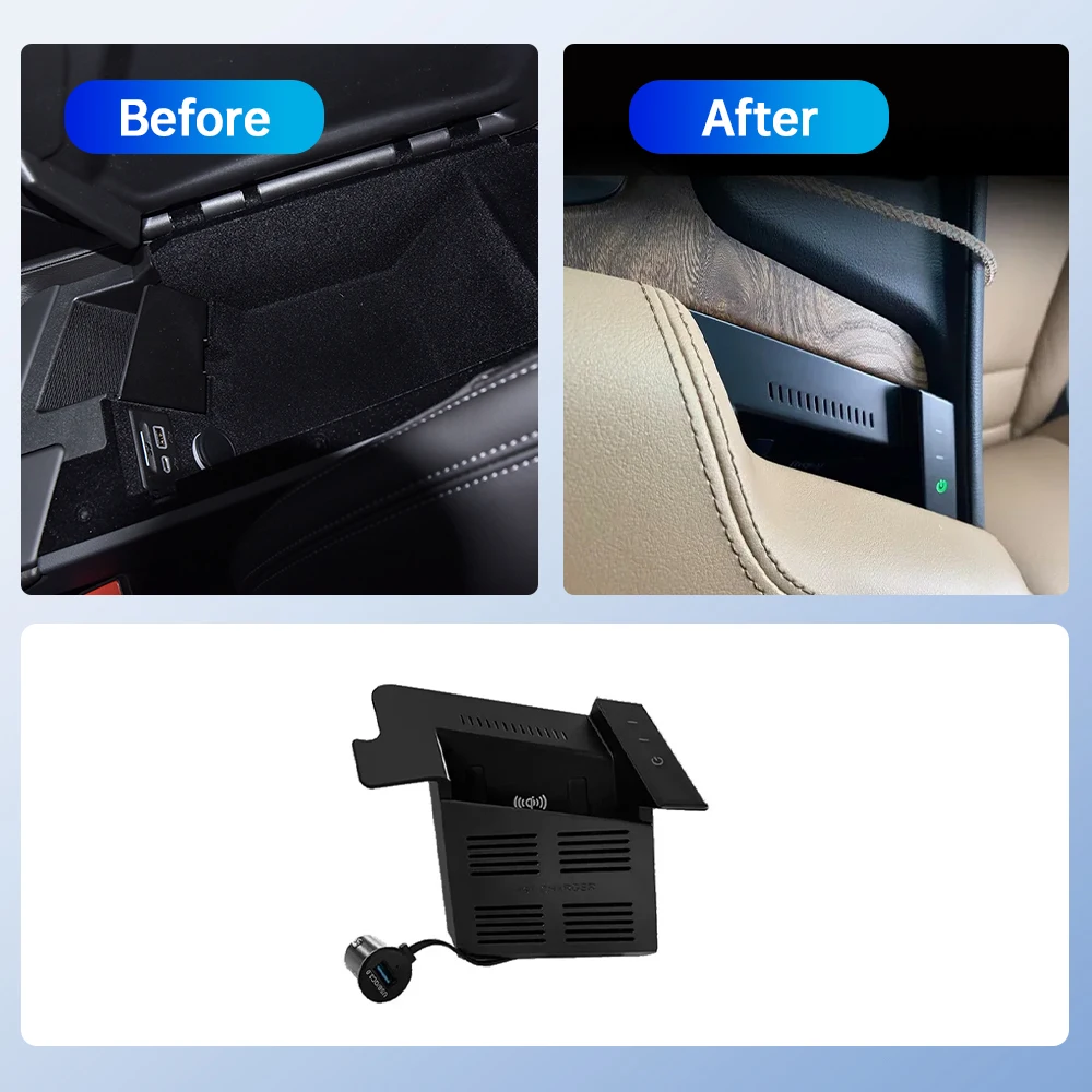 Caricabatterie wireless per auto Per Cadillac CT5 2020-2025 accessori auto adatti per xiaomi, accessori per telefoni iphone para auto - immagine 3