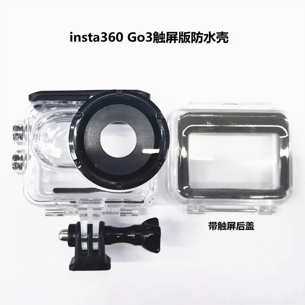 

Водонепроницаемый корпус 2 в 1 для экшн-камеры Insta360 Go3, водонепроницаемый корпус для дайвинга с сенсорным экраном, твердая задняя крышка + сенсорный экран