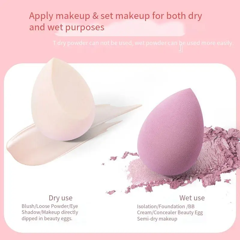 New 4pcs/set Beauty Egg Set Gourd Water Drop Puff Makeup Puff Set Colorful Cushion Cosmestic Sponge Tool Wet and Dry Use 5