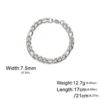 Lucktune bracelet chaine argent homme bracelet aciers inoxydables figaro Figaro chaîne Bracelet pour hommes femmes acier inoxydable largeur 3-10 MM Bracelets Punk bijoux Couple cadeau Pulsera Hombre nouveau
