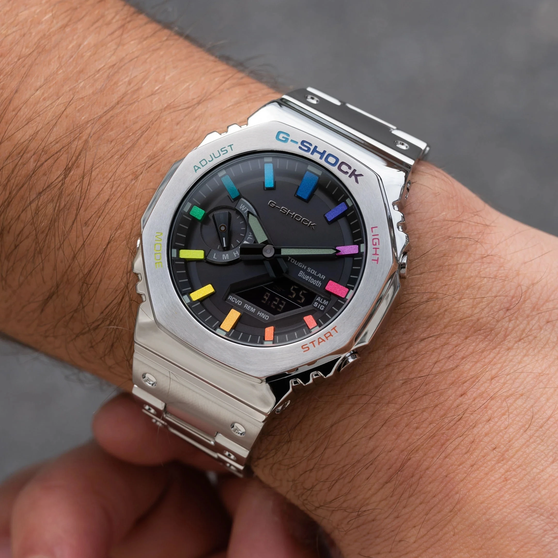 

Мужские спортивные цифровые кварцевые часы G-SHOCK, полная функция GMB-2100, ручная подъемность, металлический циферблат, Дубовая серия