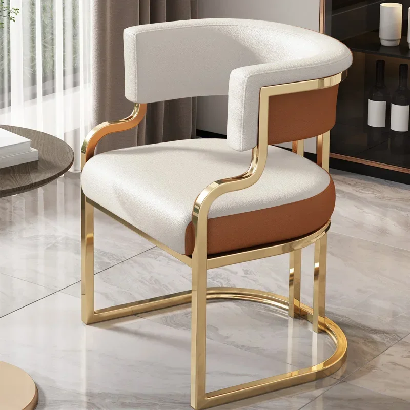 

makeup modern dining chair armrest indoor nordic ergonomic office balcony Chairs metal floor cadeiras de jantar home furniture