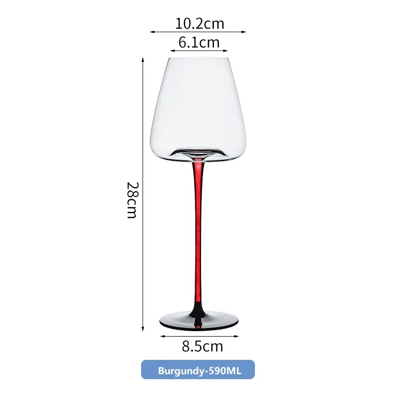 Glass Drinkware Luxury Crystal Goblets Burgundy Wine Glass Home Camping Party Champagne Wine Juice Drinking Cup 1/4PCS