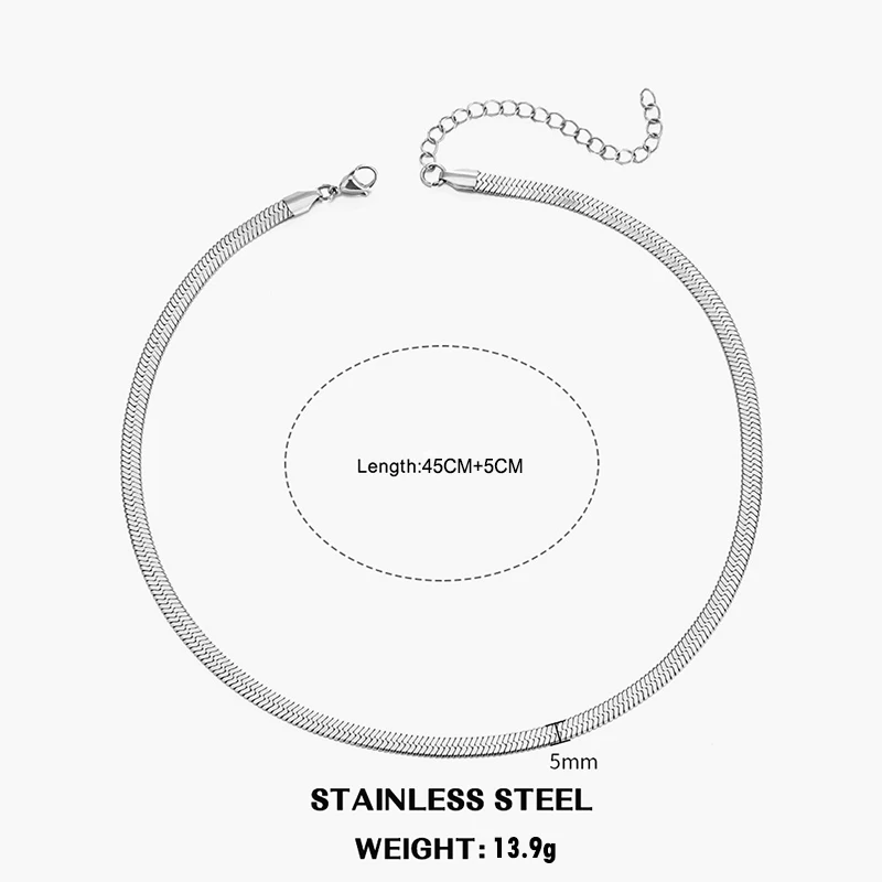 Silver-5mm-45cm