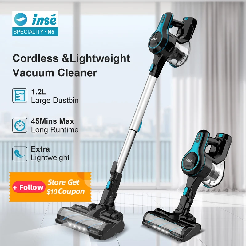 Cordless Vacuum Cleaner 12Kpa 130W Brushless N5 Motor Stick Vacume Up