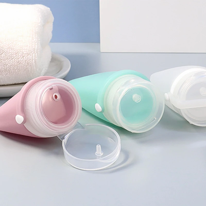 Refillable Silicone Travel Bottle 30/60/90ml Leakproof Refillable Bottle For Shampoo Skin Care Products Portable Travel Supplies