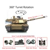 Heng Long 1/16 7.0 Abrams Radio Remote Controlled RC Tank 3918 360° Turret Barrel Recoil Metal Tracks RC Panzer Model TH17801 1