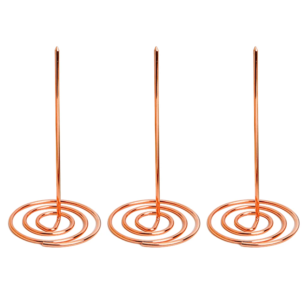 

3 Pcs Menu Holder Bill Metal Receipt Invoice Restaurant Accessory for Summons Needle Folder Check