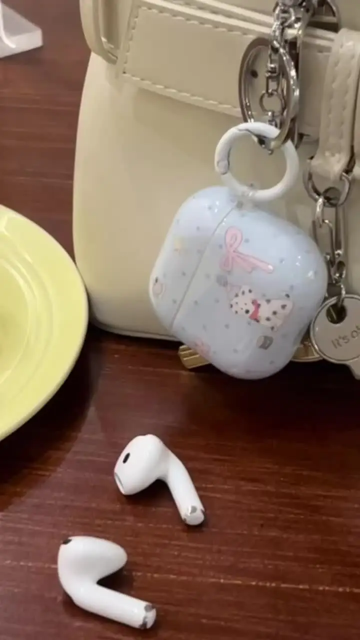 Чехол для наушников с мультяшной собакой бантом звезд и цветком imd apple airpods 3 2 1 pro 2nd