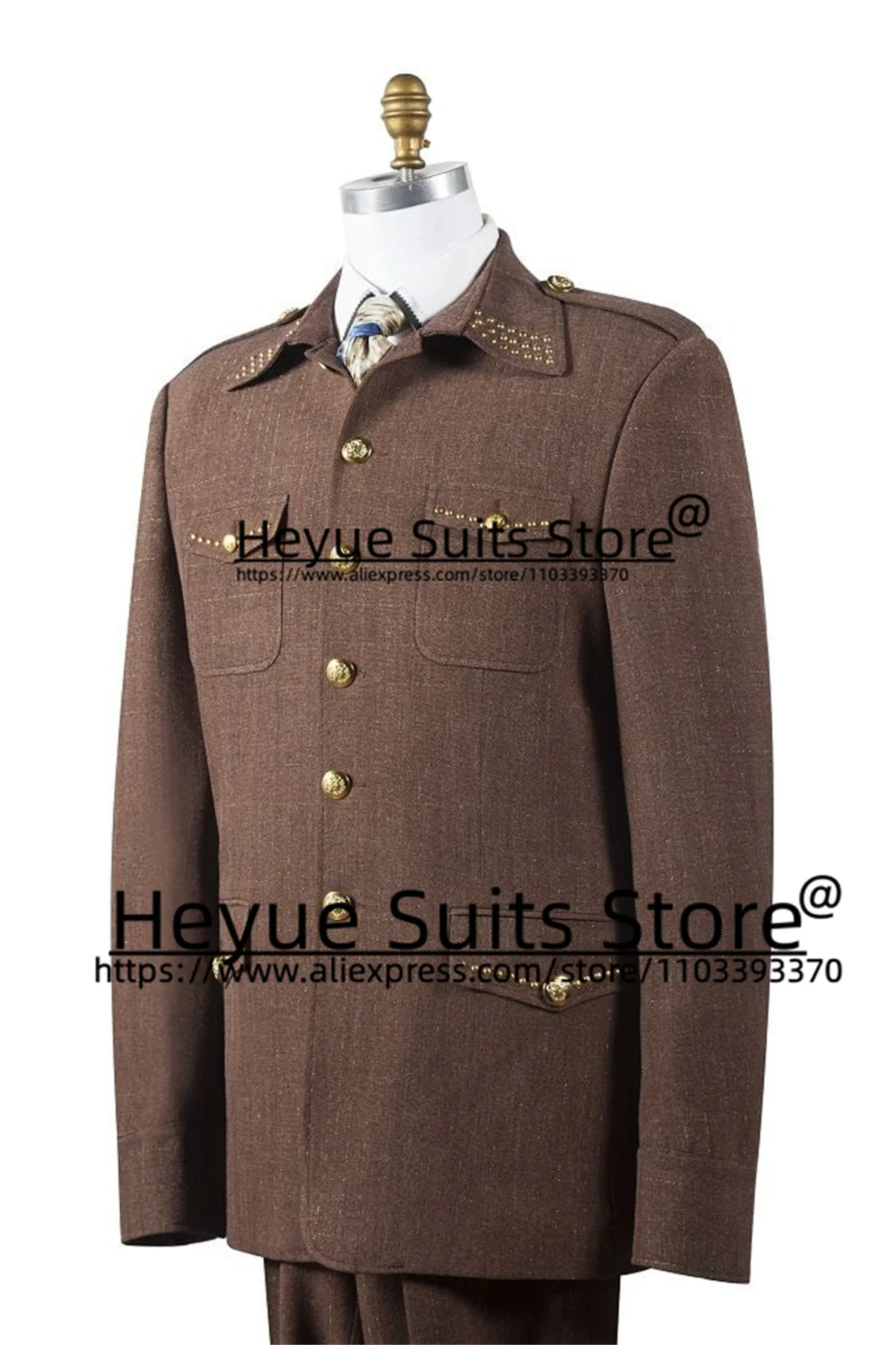 Wine Red Chinese style Vintage Men Suits Slim Fit Lapel Groom Formal Tuxedos 2 Pieces Sets Classic Male Blazers Costume Homme