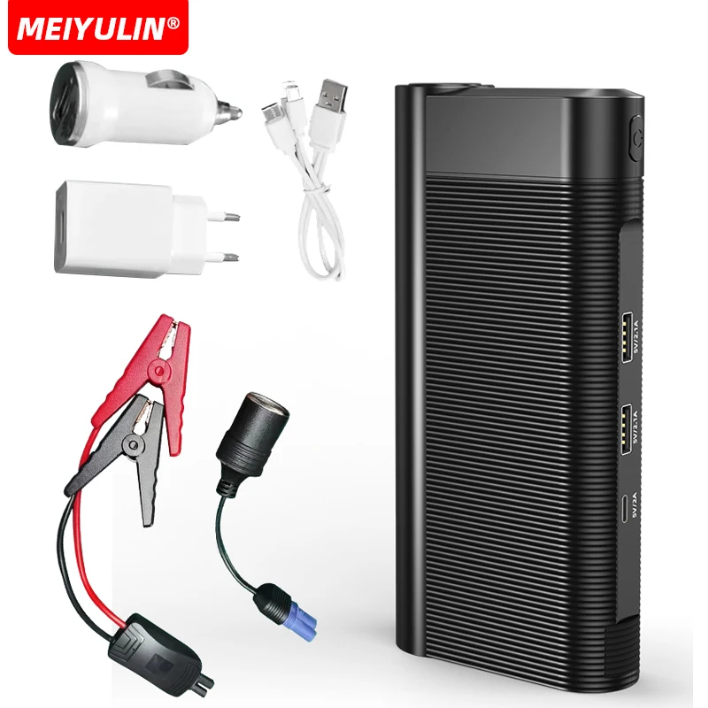 

Car Jump Starter Device Powerful Power Bank 12V 6400mAh Portable Emergency Lighting USB C Auto Starting Battery Booster Charger