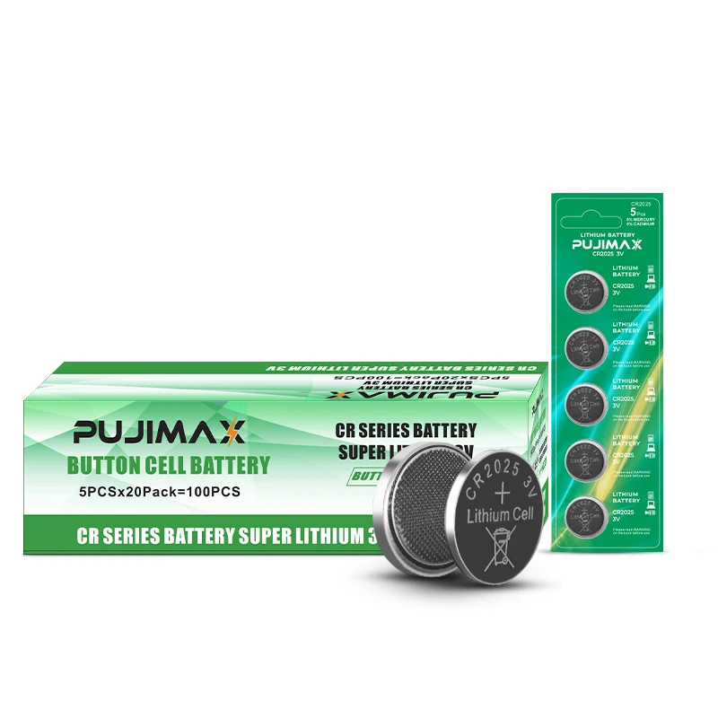 PUJIMAX 100Pcs CR2025 Battery 1 Boxed 3V Lithium Coin Battery For Watch  Calculator Weight Scale Electronic Product Accessories - AliExpress