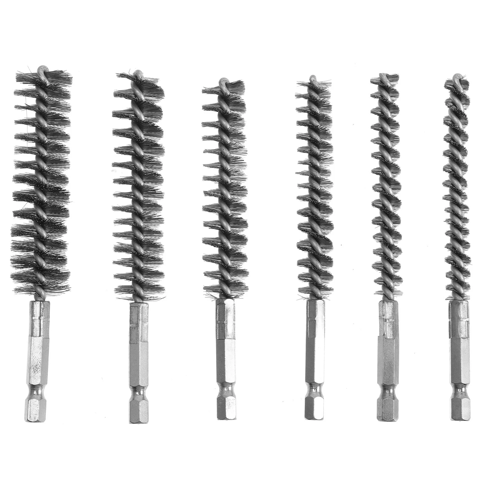 

6 Pcs Wire Brush for Pipe Cleaning Deburring Bore Drill Attachments Stainless Steel