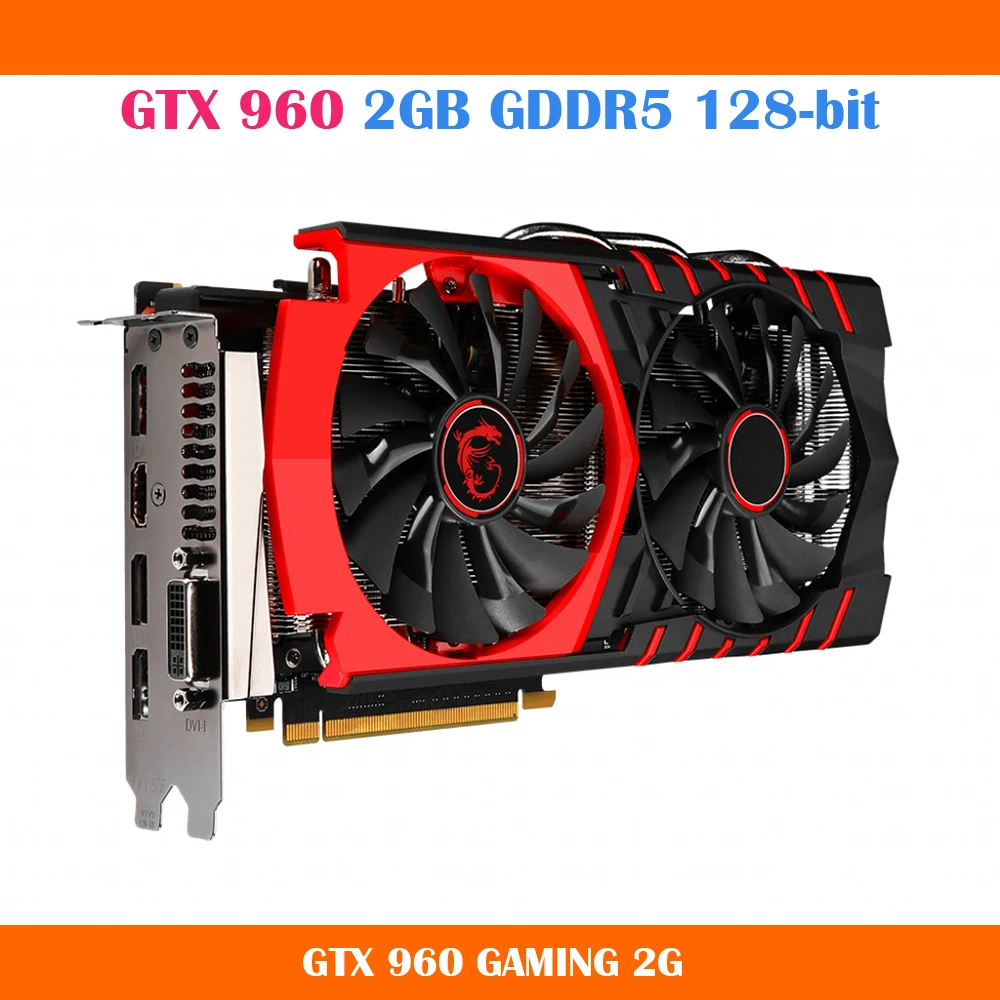 GTX 960 2GB Graphics Card For Msi GDDR5 7010MHz Video Card Original Quality Work Fine graphics cards computer Graphics Cards