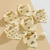 Baby Bibs Muslin Cotton Stuff Newborn Snap Button Soft Cartoon Triangle Saliva Towel Burp Cloth Girls Boys Feeding Drool Bibs 1