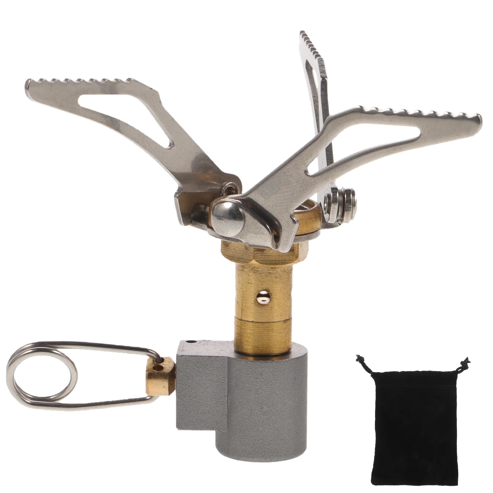 

Stainless Steel Mini Portable Outdoor Picnic Camping Integrated Gas Stove(Golden)